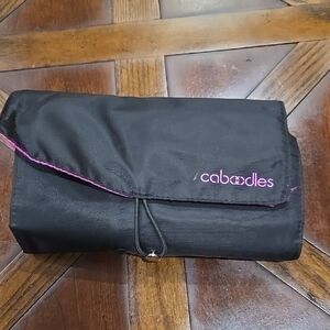 Caboodles Black and Pink Cosmetic Bag with Flap Closure